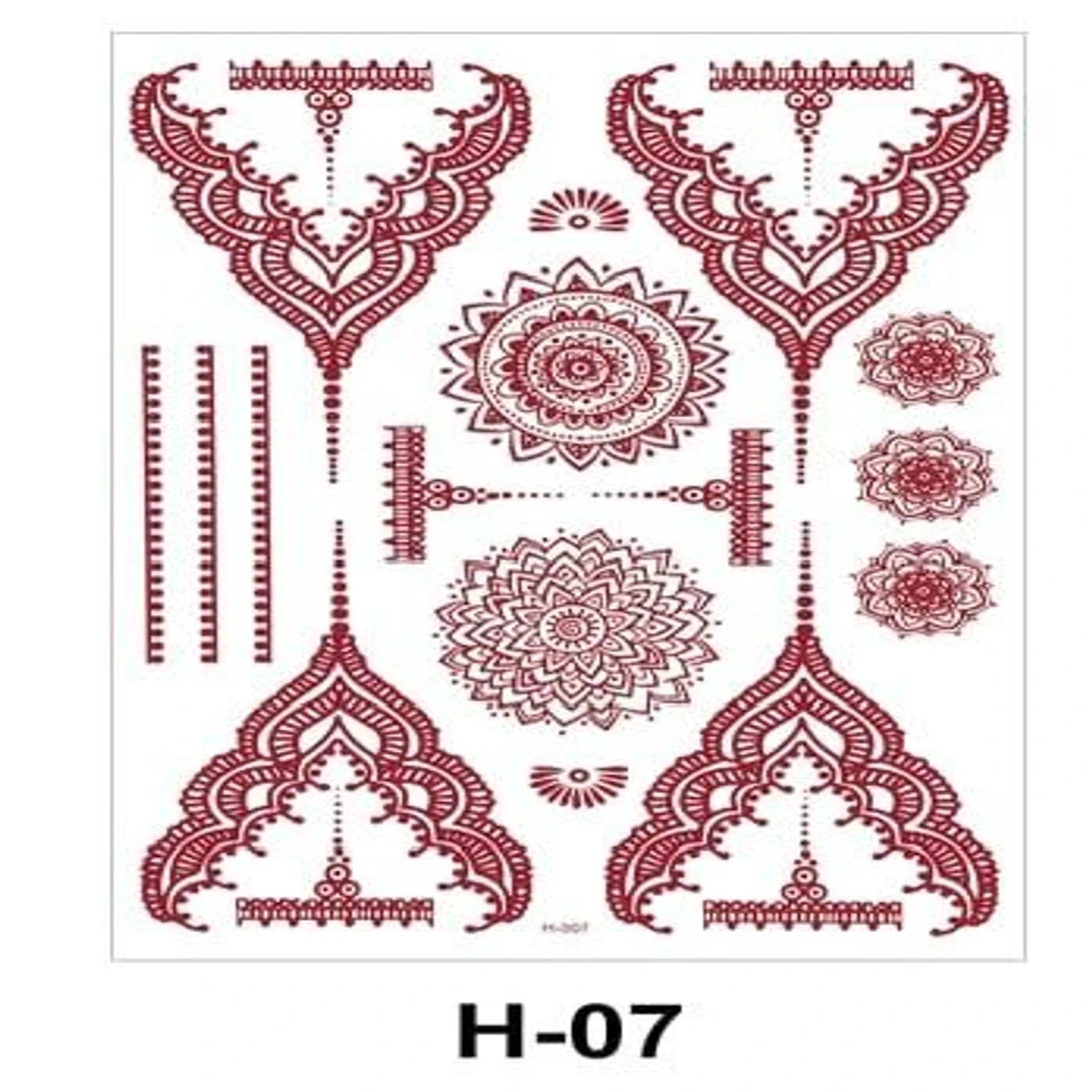 12 PCS Henna Mehendi Tatto Sticker Waterproof [12 PCS COMBO]