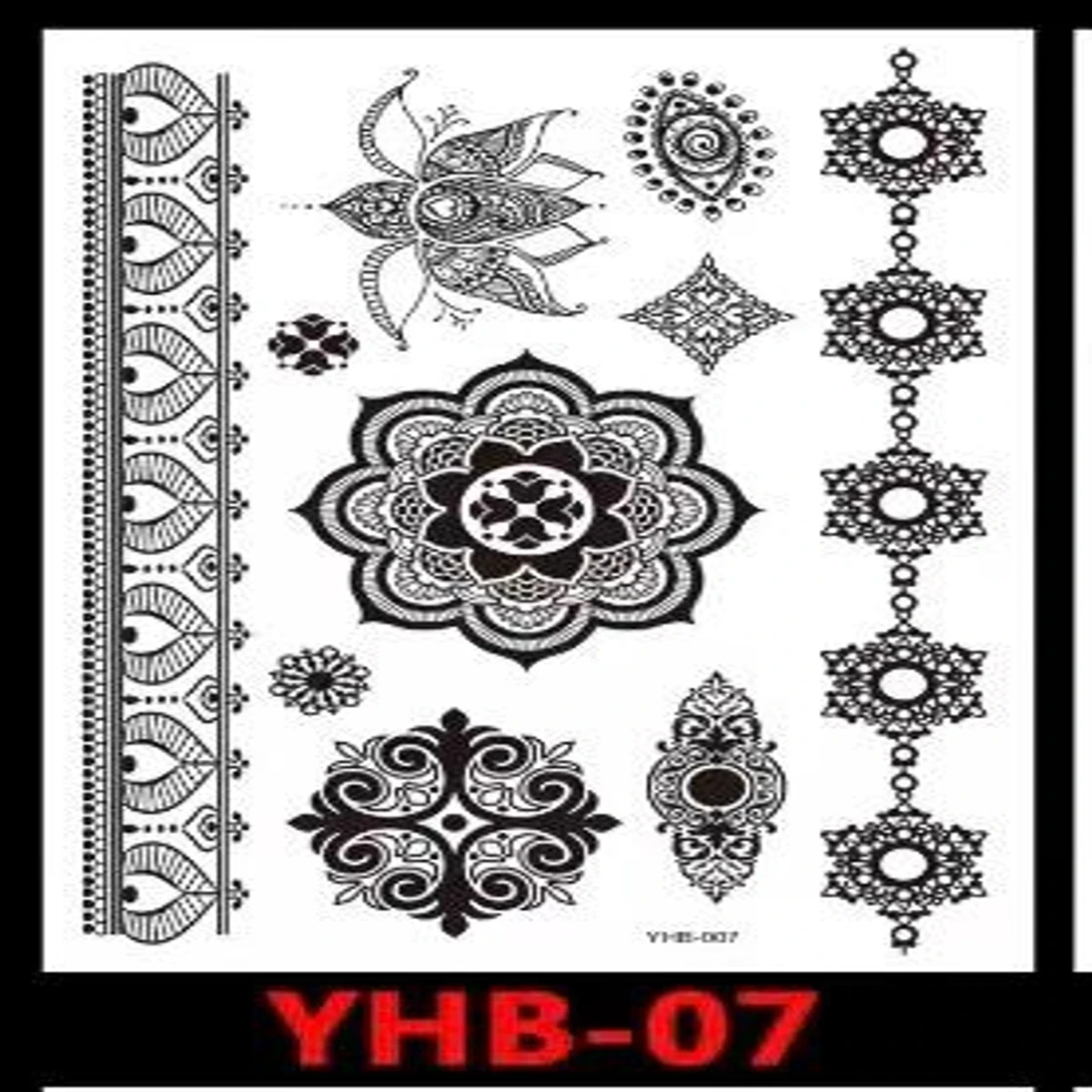 12 PCS Henna Mehendi Tatto Sticker Waterproof [12 PCS COMBO]