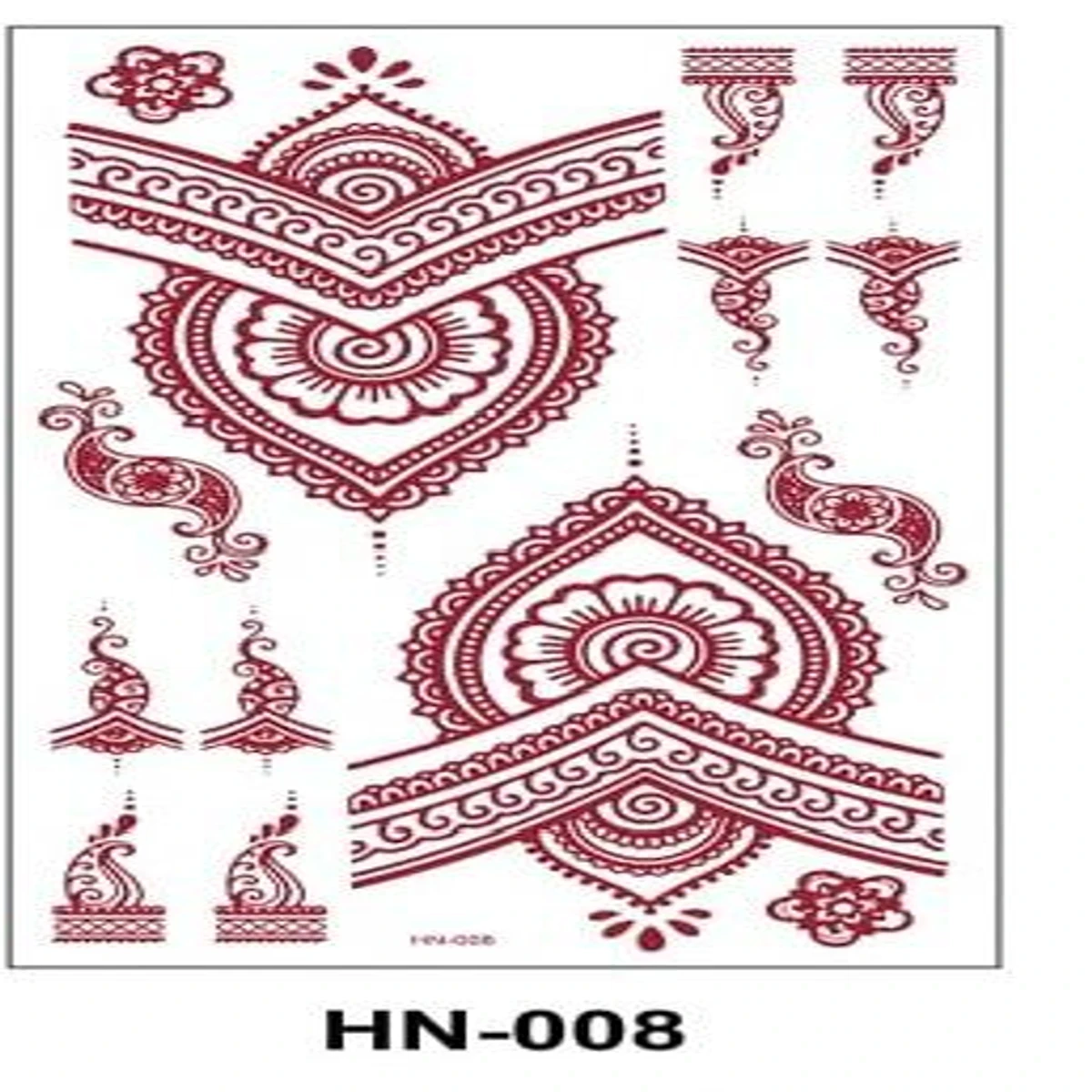 12 PCS Henna Mehendi Tatto Sticker Waterproof [12 PCS COMBO]